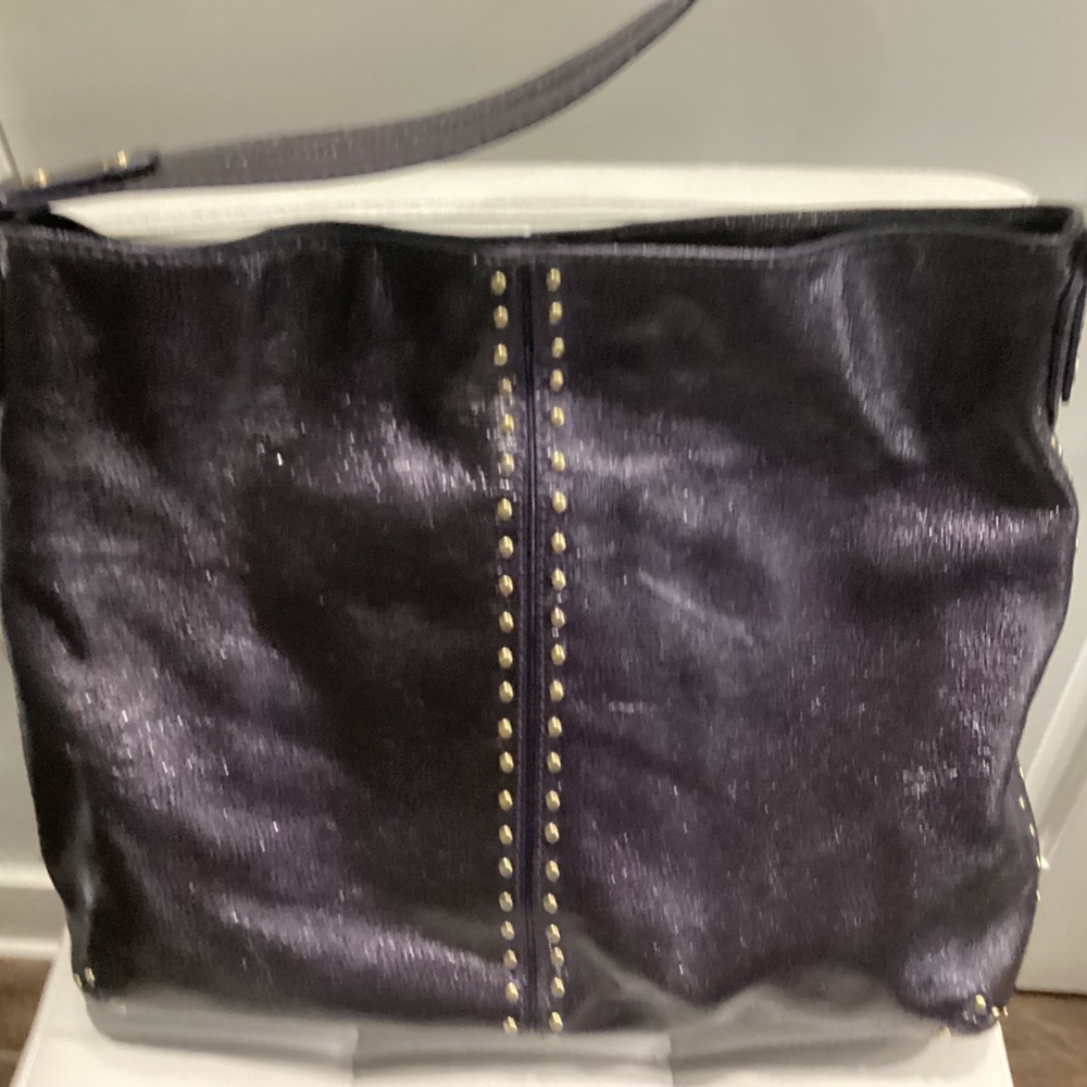 Michael Kors Purple and Gold Studded Shoulder Bag. Used not new - Picture 3 of 9